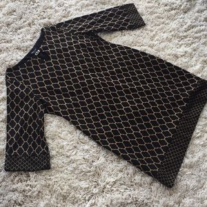 Black patterned dress 👗